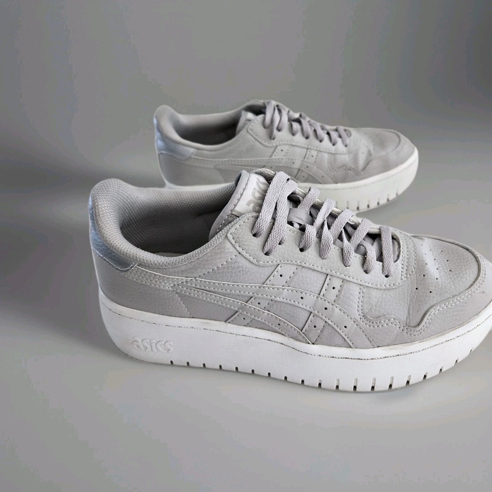 ASICS Japan Sneaker Womens Sz 9.5 Platform LaceUp Activewear Grey Streetwear